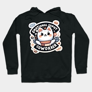 Emotional Support Coworker Kitty Cat Hoodie